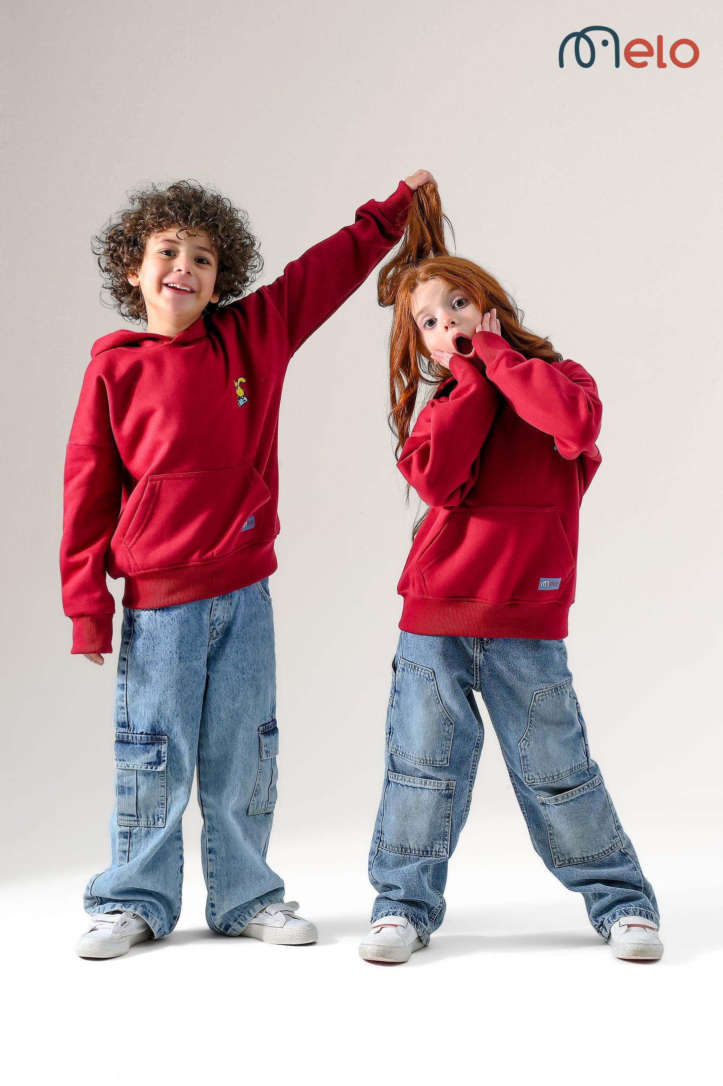 Funky duck - unisex dark red